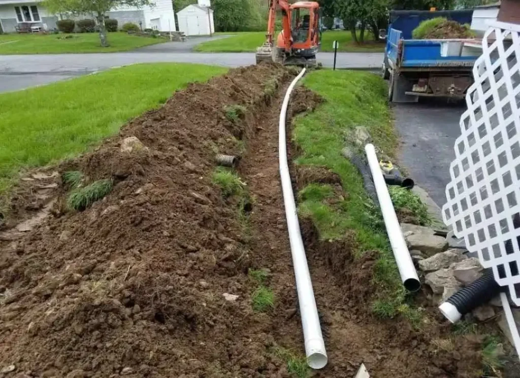 Yard trench drainage